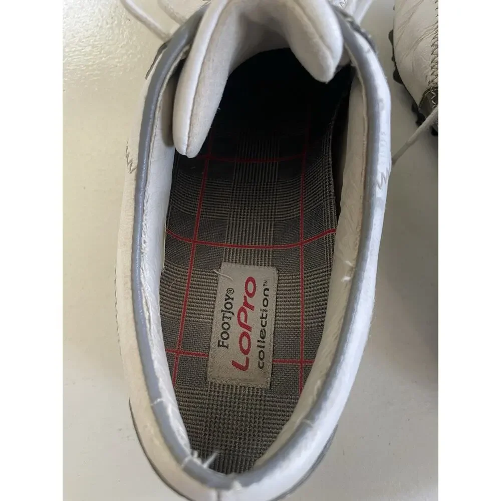 Foot Joy Lopro Collection Women's White Leather Golf Shoes Size 9.5 M 97075